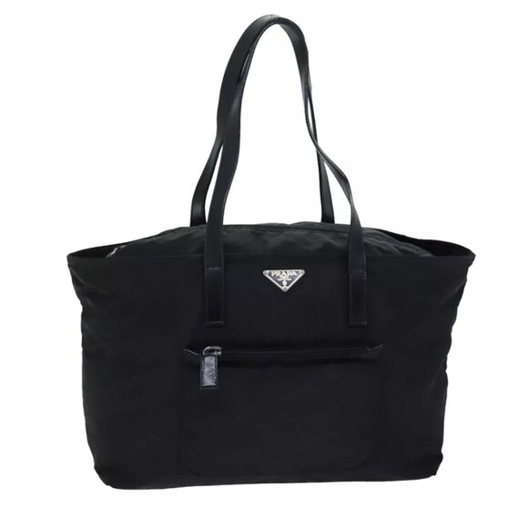 PRADA Tote Bag Nylon Black Auth - Picture 1 of 7